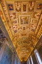 Vatican Museum Map Room Ceiling Rome Italy Royalty Free Stock Photo