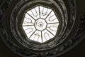 Low level shot of Vatican museum staircase in Vatican City Royalty Free Stock Photo