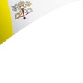 Vatican flag, vector illustration on a white background Royalty Free Stock Photo