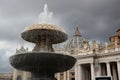 Vatican Obelisk, Maderno Fountain, BerniniÃÂ´s Colonnade and Saint PeterÃÂ´s Basilica on the Saint PeterÃÂ´s Square in Rome