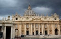 Vatican Obelisk, Maderno Fountain, BerniniÃÂ´s Colonnade and Saint PeterÃÂ´s Basilica on the Saint PeterÃÂ´s Square in Rome