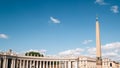 Vatican obelisk at Saint Peter`s square in Vatican City Royalty Free Stock Photo