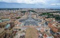 Aerial view St Peter Square Piazza San Pietro Royalty Free Stock Photo