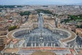 Aerial view St Peter Square Piazza San Pietro Royalty Free Stock Photo