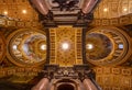 Vatican - 04 October 2022: Ceiling decorations of St. Peter\'s basilica