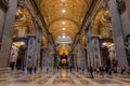 Vatican - October 2022: St. Peter`s basilica interiors