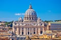 Vatican. The Papal Basilica of Saint Peter in the Vatican, largest church in the World Royalty Free Stock Photo