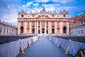 Vatican. The Papal Basilica of Saint Peter in the Vatican and Saint Peter square view Royalty Free Stock Photo