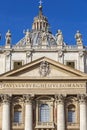 Facade of  Saint Peter`s Basilica, Vatican, Rome, Italy Royalty Free Stock Photo