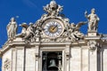 Facade of  Saint Peter`s Basilica with Bell Gate, Vatican, Rome, Italy Royalty Free Stock Photo