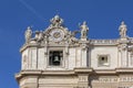 Facade of  Saint Peter`s Basilica with Bell Gate, Vatican, Rome, Italy Royalty Free Stock Photo