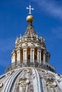 People on view point at top of Saint Peter\'s Basilica at St.Peter\'s square, Vatican, Rome, Italy Royalty Free Stock Photo