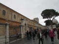 Vatican, Rome, Italy, tourists in the museum courtyard.
