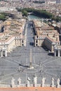 Panoramic view of St. Peter`s square from above