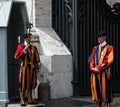 Vatican soldiers on duty in Vatican City Royalty Free Stock Photo