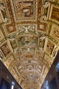 Vatican Vaulted Ceiling Fresco - Rome Royalty Free Stock Photo