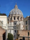 Vaticano - Cupola di San Pietro dalla porta del Perugino