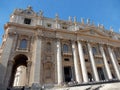 Vaticano - Scorcio della facciata di San Pietro Royalty Free Stock Photo