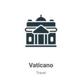 Vaticano vector icon on white background. Flat vector vaticano icon symbol sign from modern travel collection for mobile concept Royalty Free Stock Photo