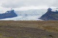 Vatnajokull glacier side view, south Iceland landscape