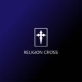 Simple Elegant Religion Christian Cross Tattoo Logo Design