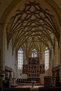 Vaulted ceiling in Biertan Fortified Church, Romania Royalty Free Stock Photo