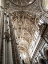 Vaulted ceiling Cordoba Cathedral detail Royalty Free Stock Photo