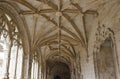 Vaulted ceiling of Interior courtyard of the Jeronimos Monastery Royalty Free Stock Photo