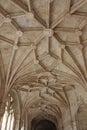 Vaulted ceiling of Jeronimos Monastery Royalty Free Stock Photo