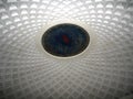 The vaulted ceiling in the Moscow metro.