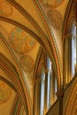 Vaulted ceiling in English cathedral Royalty Free Stock Photo