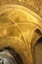 The vaulted stone ceiling of Abbaye St-Victor, Marseille, Bouches-du-Rhone, Provence-Alpes-Cote d`Azur Royalty Free Stock Photo