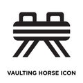 Vaulting horse icon vector isolated on white background, logo co Royalty Free Stock Photo