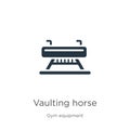 Vaulting horse icon vector. Trendy flat vaulting horse icon from gym equipment collection isolated on white background. Vector Royalty Free Stock Photo