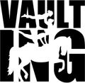 Vaulting word with cutout