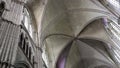 Vaults, arches and the nave of the cathedral Saint-Etienne of Bourges