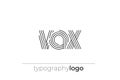 VAX modern geometric typography logo Royalty Free Stock Photo