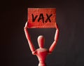 Vax word. Medical vaccination concept Royalty Free Stock Photo