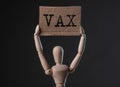 Vax word. Medical vaccination concept Royalty Free Stock Photo