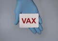 Vax word. Medical vaccination concept Royalty Free Stock Photo