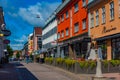 Vaxjo, Sweden, July 15, 2022: Commercial street in Vaxjo, Sweden