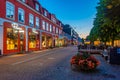 Vaxjo, Sweden, July 15, 2022: Commercial street in Vaxjo, Sweden