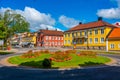 Vaxjo, Sweden, July 16, 2022: Commercial street in Vaxjo, Sweden