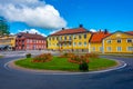 Vaxjo, Sweden, July 16, 2022: Commercial street in Vaxjo, Sweden