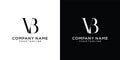 VB or BV initial letter logo design template Royalty Free Stock Photo