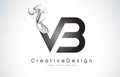 VB Letter Logo Design with Black Smoke. Royalty Free Stock Photo