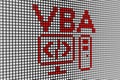 VBA text scoreboard blurred background
