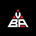 VBA triangle letter logo design with triangle shape. VBA triangle logo design monogram. VBA triangle vector logo template with red Royalty Free Stock Photo