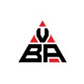 VBA triangle letter logo design with triangle shape. VBA triangle logo design monogram. VBA triangle vector logo template with red Royalty Free Stock Photo