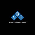 VBJ letter logo design on BLACK background. VBJ creative initials letter logo concept. VBJ letter design Royalty Free Stock Photo